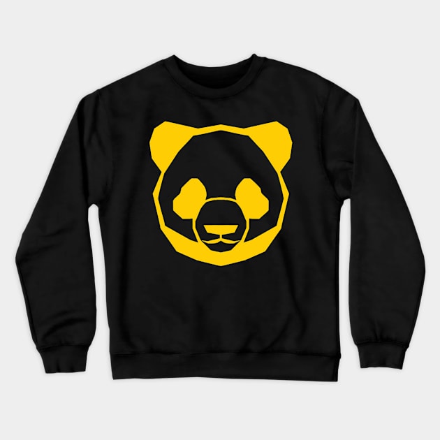 Retro Panda Yellow Crewneck Sweatshirt by MonsieurPanda